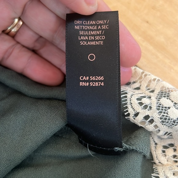 Ella Moss Trinity Cami in Sage Green with Ivory Lace Trim - Picture 8 of 9